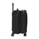 Side of expanded black Briggs & Riley Baseline Compact Carry-On Spinner