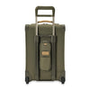 Back of olive Briggs & Riley Baseline Essential 2-Wheel Carry-On