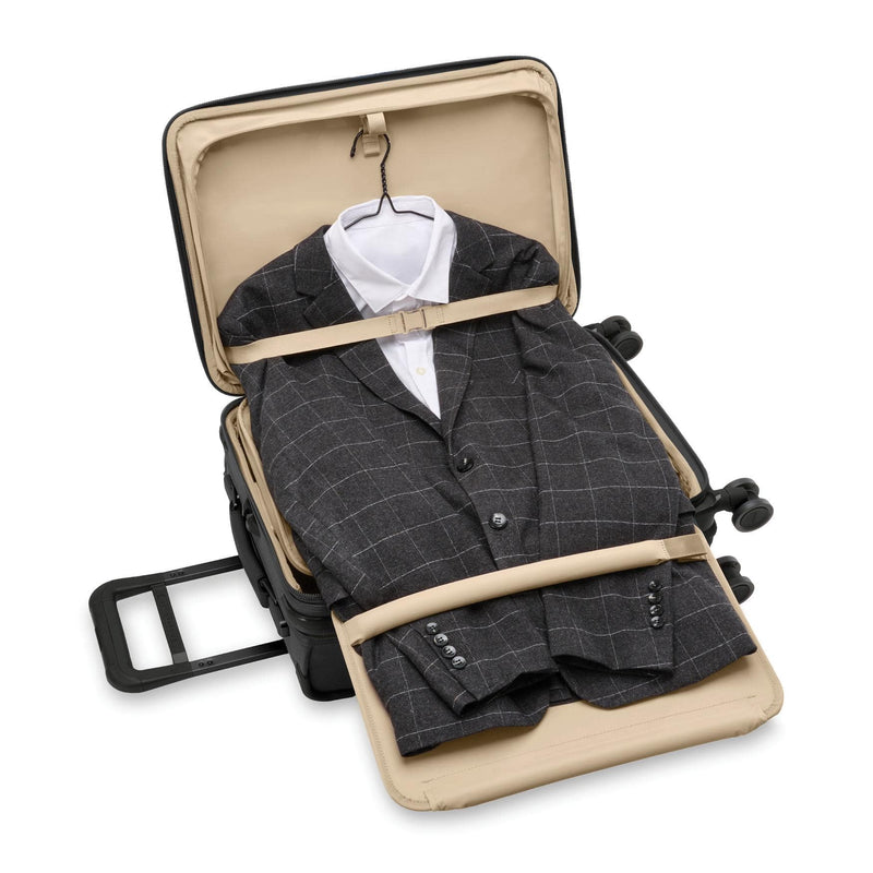 Garment sleeve of black Briggs & Riley Baseline Essential Carry-On Spinner