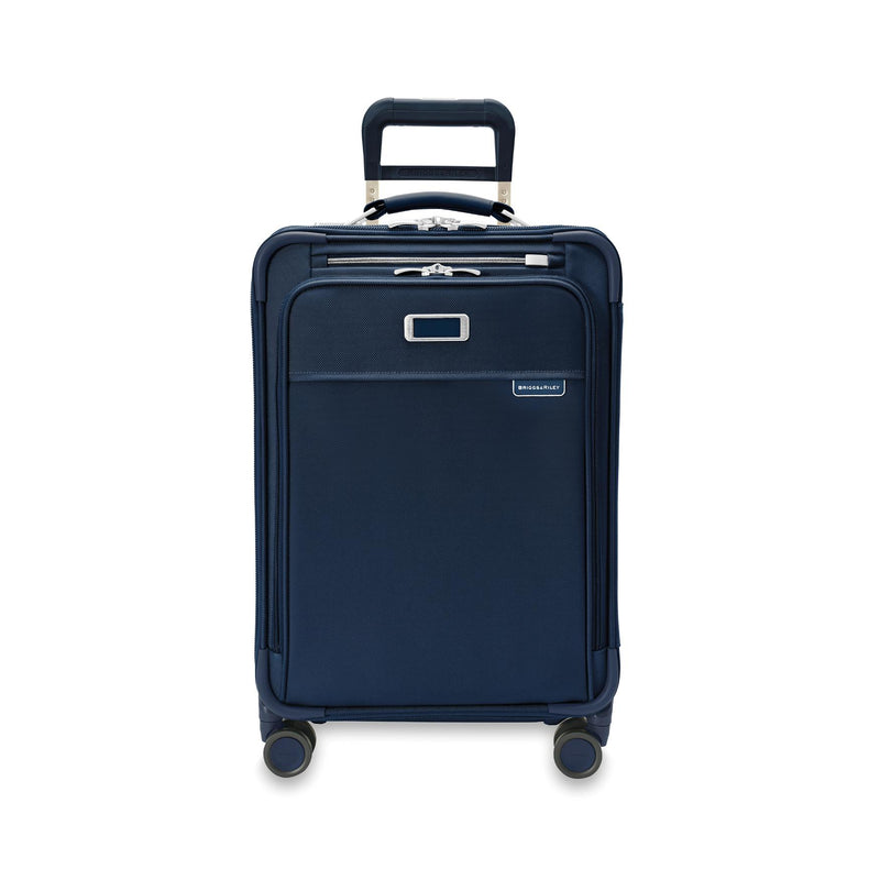 Front of navy Briggs & Riley Baseline Essential Carry-On Spinner