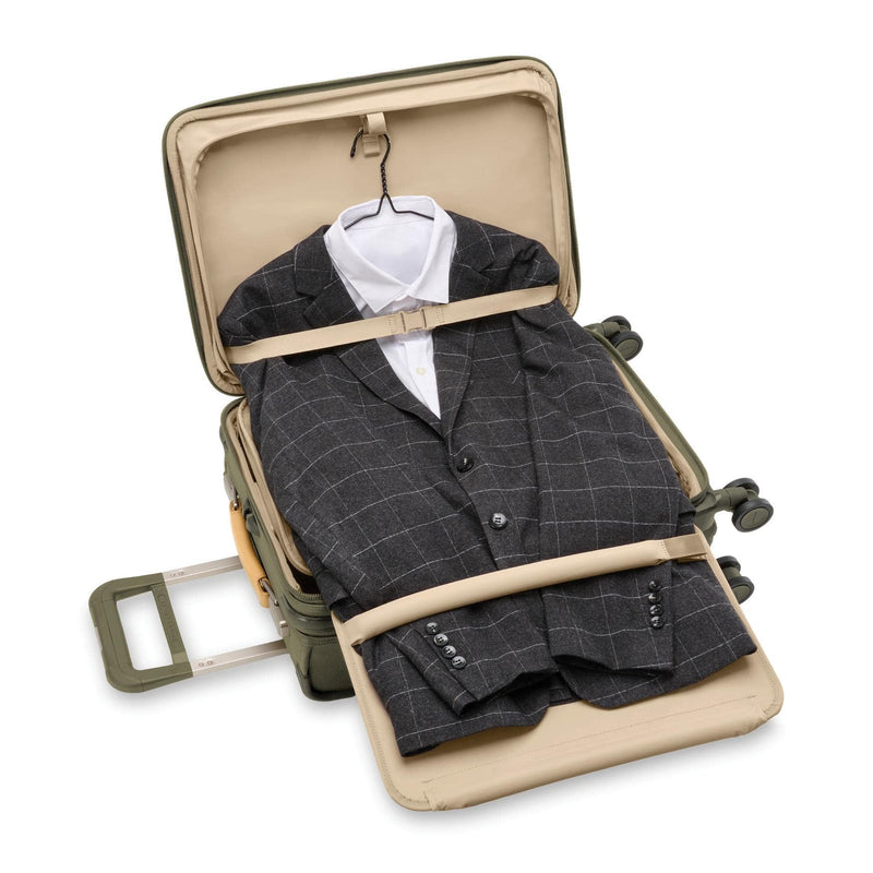 Garment sleeve of olive Briggs & Riley Baseline Essential Carry-On Spinner