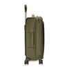 Side of olive Briggs & Riley Baseline Essential Carry-On Spinner