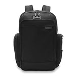 Front of black Briggs & Riley Baseline Traveler Backpack