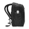 Side of black Briggs & Riley Baseline Traveler Backpack