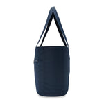 Side of navy Briggs & Riley Baseline Traveler Tote