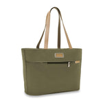 Front of olive Briggs & Riley Baseline Traveler Tote