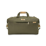 Front of olive Briggs & Riley Baseline Weekender Duffle