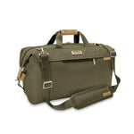 Front of olive Briggs & Riley Baseline Weekender Duffle