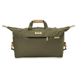 Front of olive Briggs & Riley Baseline Weekender Duffle