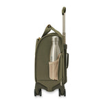 Briggs & Riley Baseline Cabin Spinner in olive water bottle