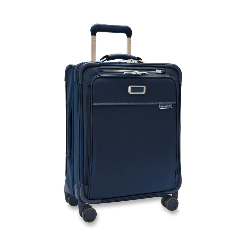 Front of navy Briggs & Riley Baseline Global Carry-On Spinner