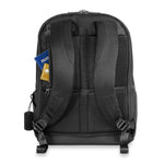 Briggs & Riley Delve Medium Backpack in Black rear pocket
