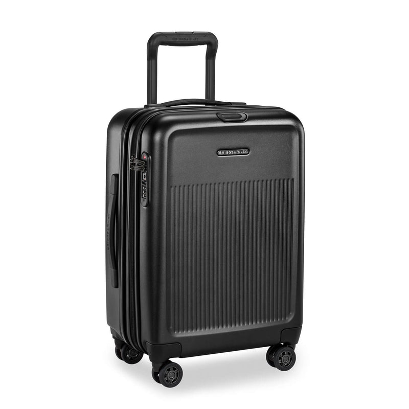 Briggs & Riley Sympatico International Carry-On Expandable Spinner in Black corner view