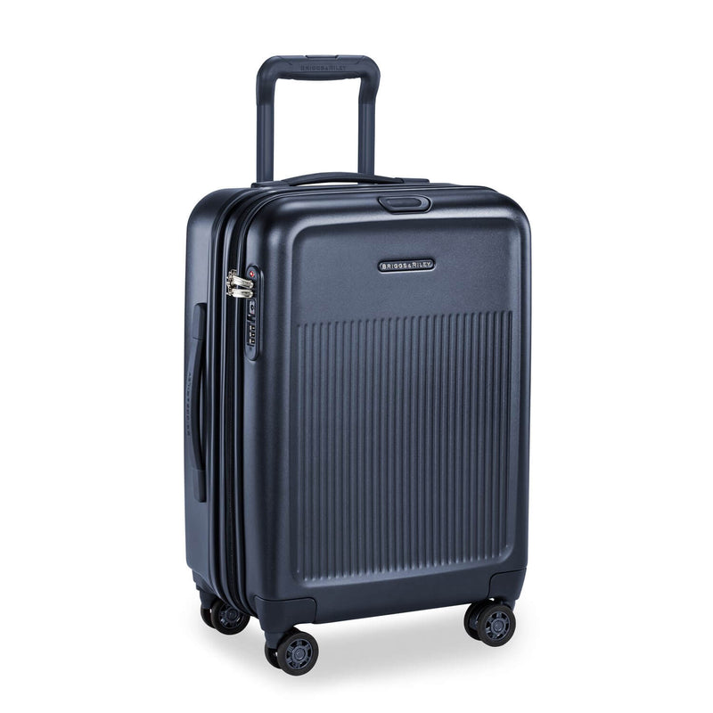 Briggs & Riley Sympatico Domestic Carry-On Expandable Spinner in Navy side view