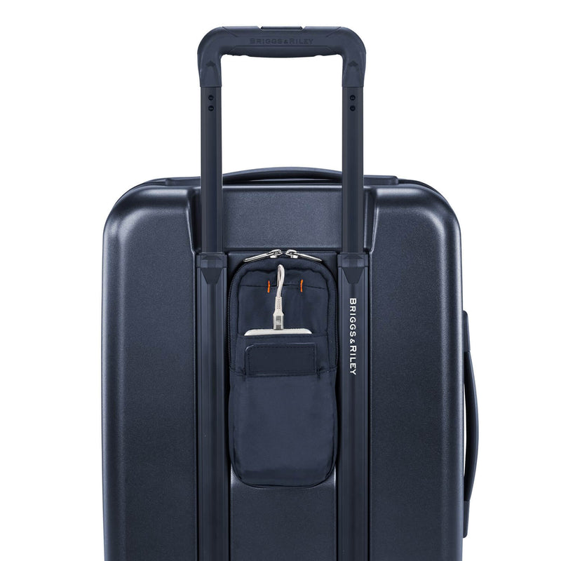 Briggs & Riley Sympatico International Carry-On Expandable Spinner in Navy rear pocket