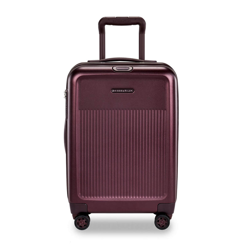 Briggs & Riley Sympatico Domestic Carry-On Expandable Spinner in Plum front view