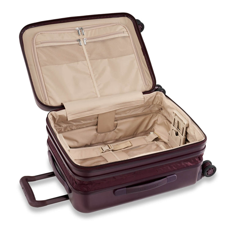 Briggs & Riley Sympatico Domestic Carry-On Expandable Spinner in Plum expanded view