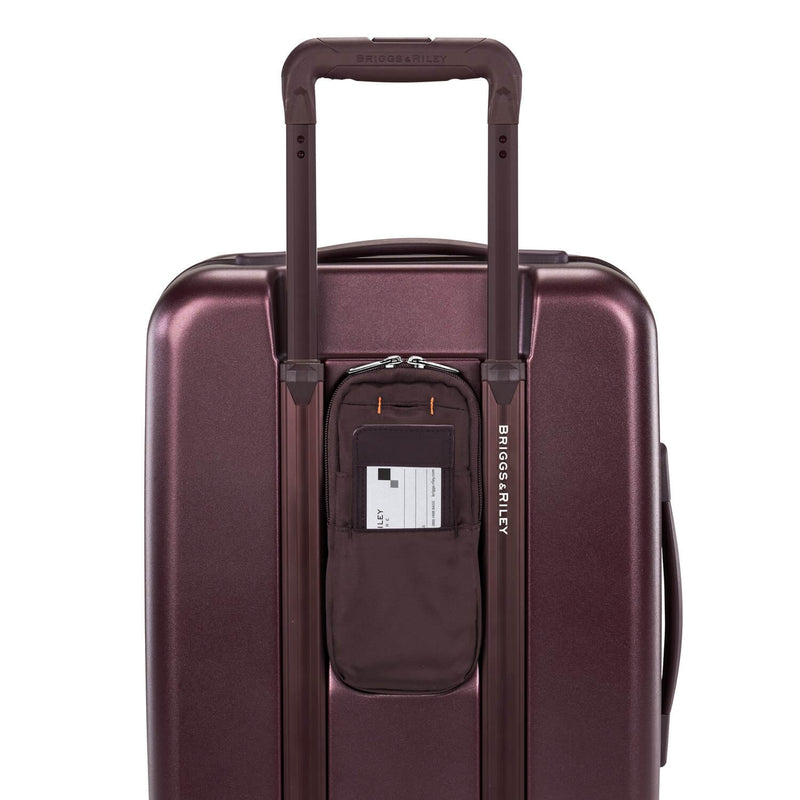 Briggs & Riley Sympatico International Carry-On Expandable Spinner in Plum rear pocket