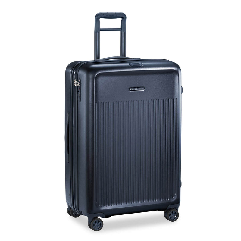 Briggs & Riley Sympatico Large Expandable Spinner in Navy side view
