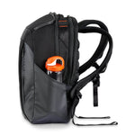 Briggs & Riley ZDX Cargo Backpack in Black side pocket