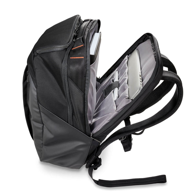 Briggs & Riley ZDX Cargo Backpack in Black laptop compartment