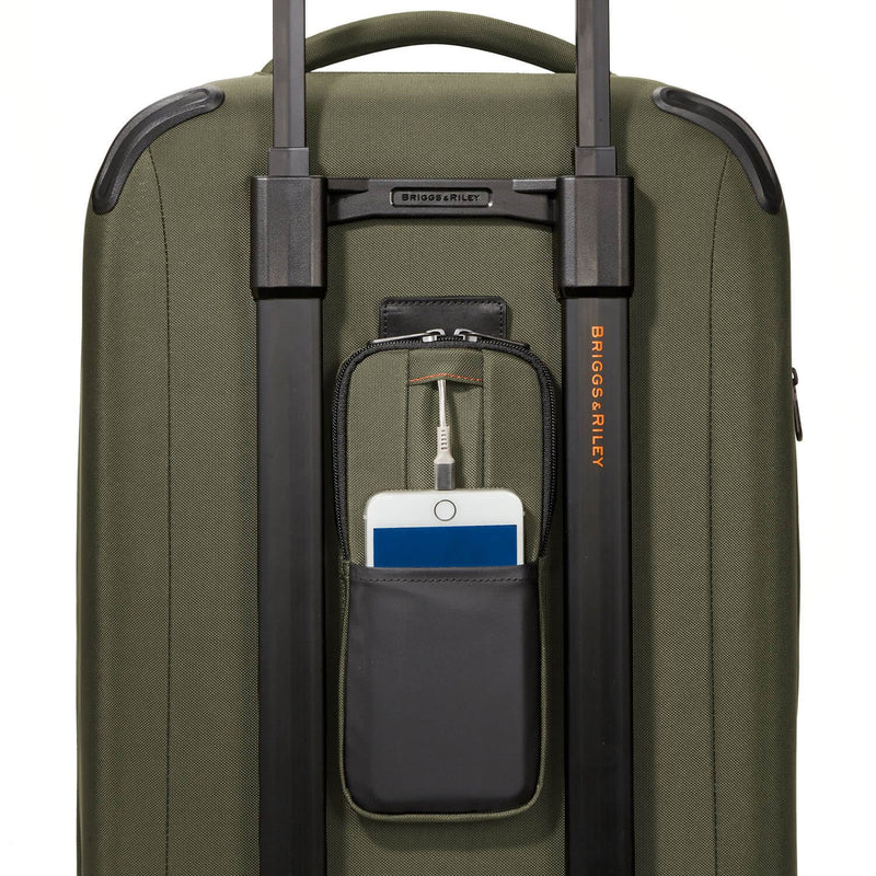 Briggs & Riley ZDX International Carry-On Expandable in Hunter rear pocket