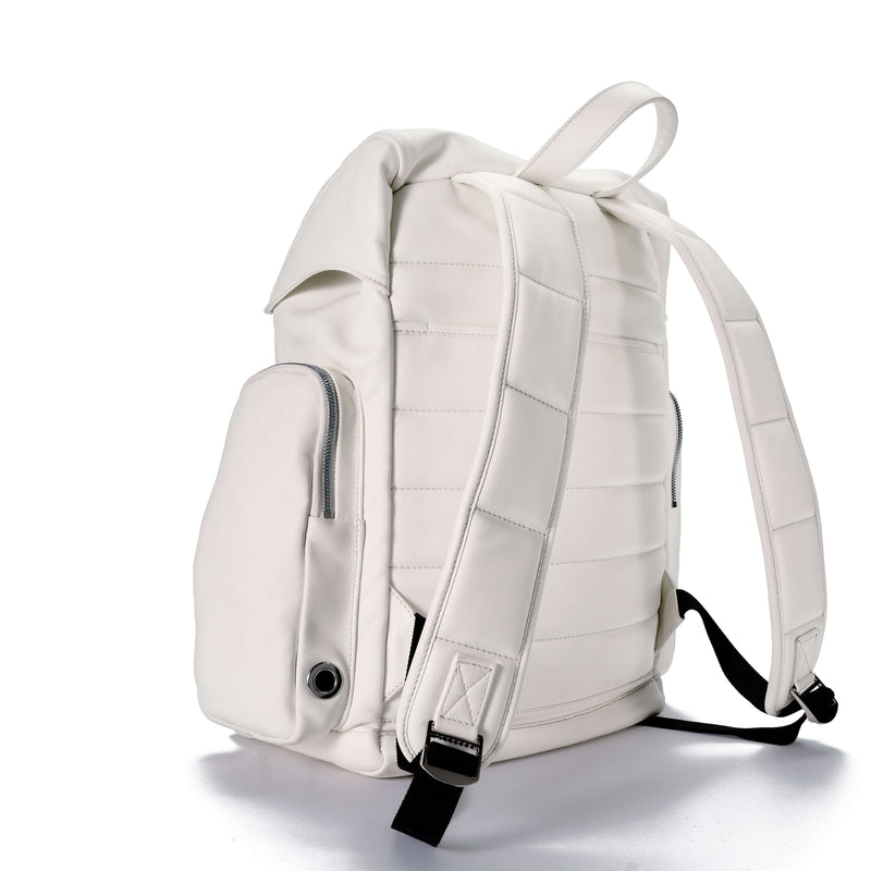 FPM Bank on the Road Leather Small Backpack in Daisy White  back