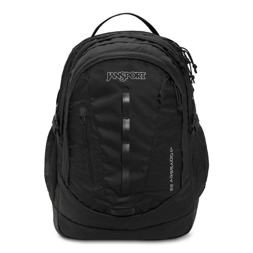 JanSport Odyssey Backpack in Black front view