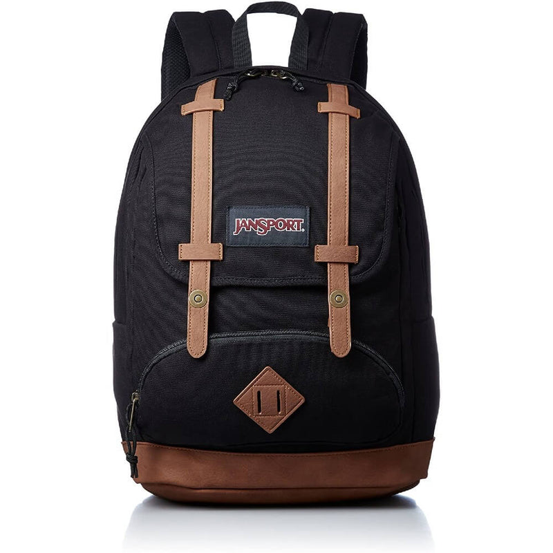 JanSport Baugman Backpack in Black Canvas front view