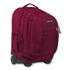 JanSport Driver 8 Rolling Backpack in Russet Red side view