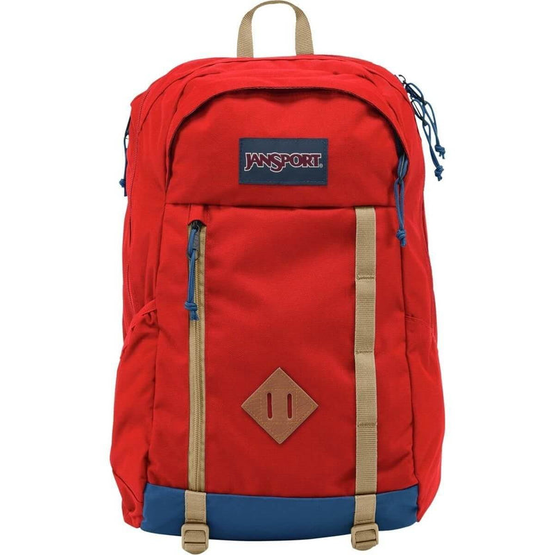 JanSport Foxhole Backpack in Red Tape front view