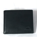 Mancini RFID Leather Billfold with Coin Pocket in Black front