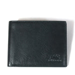 Mancini RFID Leather Billfold with ID window in Black front