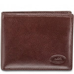Mancini RFID Men's Leather Wallet with Removable Passcase and Coin Pocket in Brown front