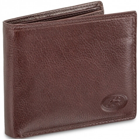 Mancini RFID Men's Leather Wallet with Removable Passcase and Coin Pocket in Brown side