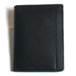 Manciini RFID Leather Men's Vertical Wing Wallet in Black front