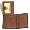 Manciini RFID Leather Men's Vertical Wing Wallet in Black inside