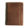 Manciini RFID Leather Men's Vertical Wing Wallet in Cognac front