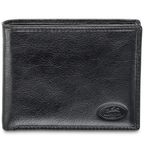 Mancini Leather Mens Trifold Wallet in Black front