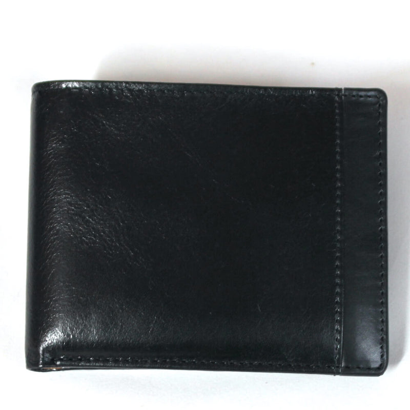 Mancin RFID Wallet with Removable Passcase in Black front