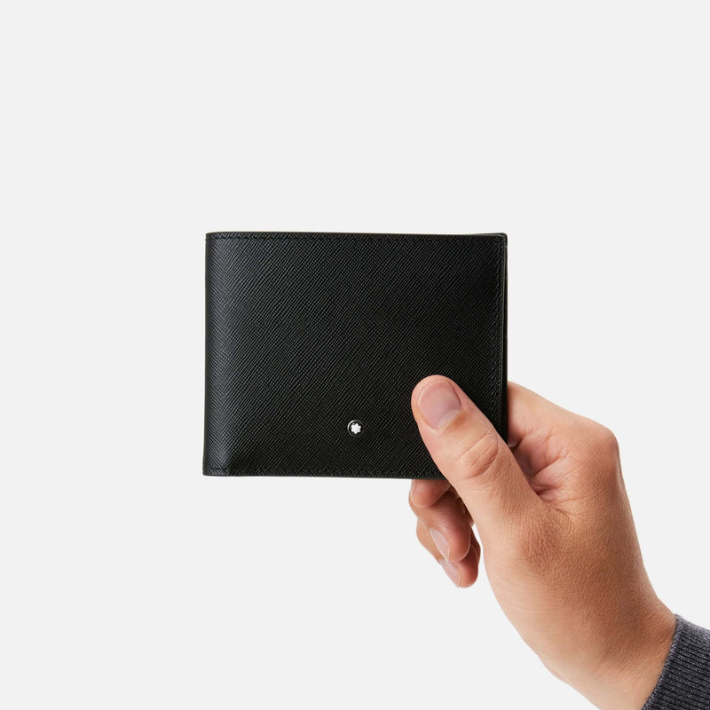 Montblanc Sartorial Wallet 6cc in Black in hand