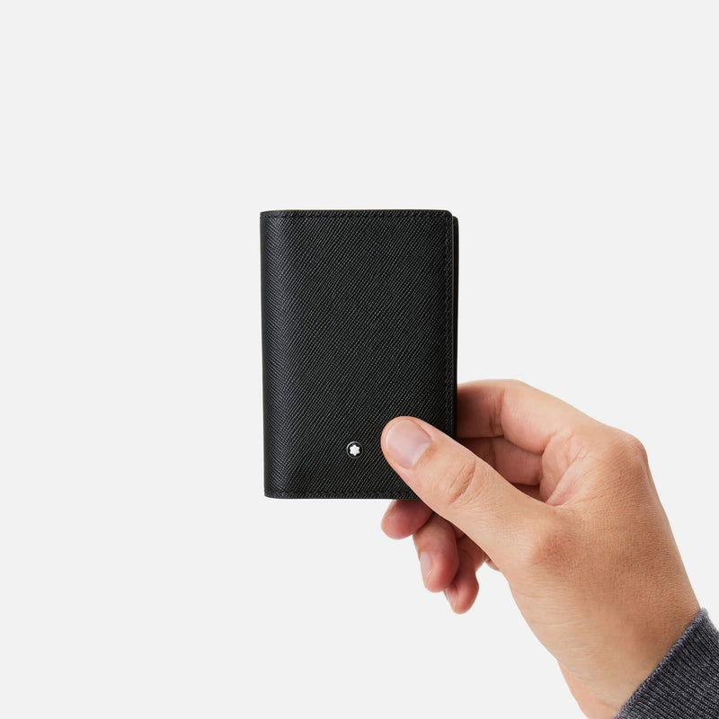 Montblanc Sartorial Business Card Holder in black in hand