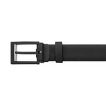 Montblanc 30mm Leather Belt in black buckle
