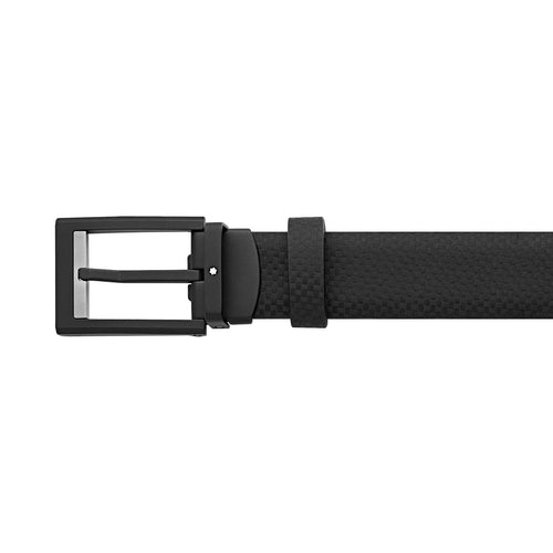 Montblanc 30mm Leather Belt in black buckle