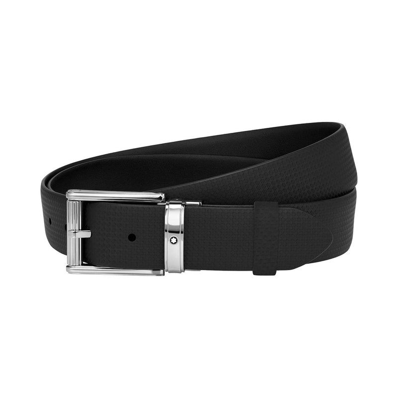 Montblanc 35mm Leather Belt in black front