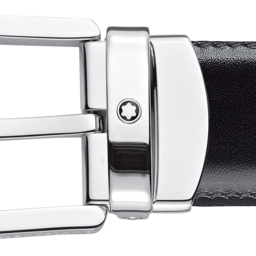 Horseshoe buckle brown 35 mm leather belt - Luxury Belts – Montblanc® RO