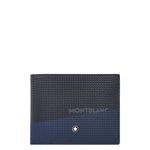 Montblanc Extreme Leather Wallet 6cc in black blue front