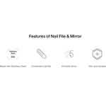 Orbitkey Add-On Accessories Nail File & Mirror