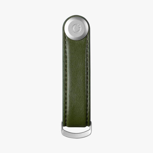 Orbitkey Cactus Leather Key Organizer on Cactus Green front view