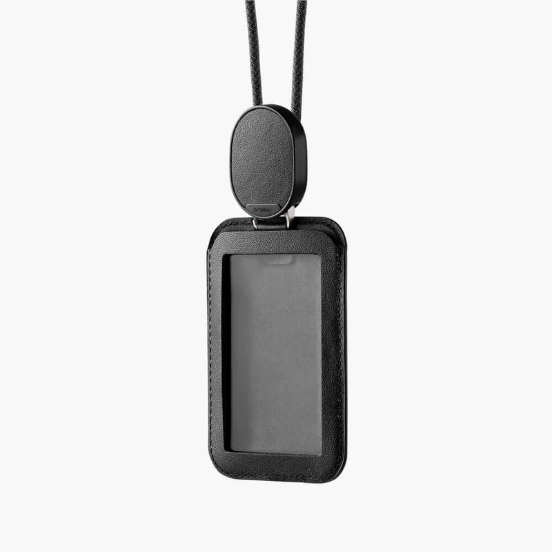 Orbitkey ID Card Holder Pro with Lanyard in Black front